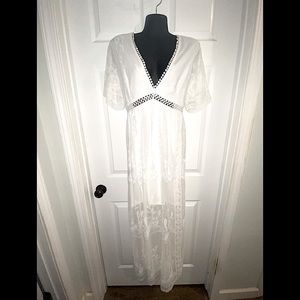 Boho White Lace Dress